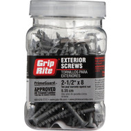 Grip-Rite PrimeGuard Standard #8 x 2-1/2 In. Phillips Gray Wood Deck Screw (100 Ct. Jar)