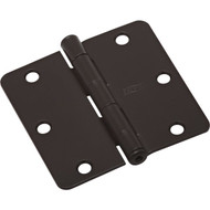 National 3-1/2 In. X 1/4 In. Radius Oil Rubbed Bronze Door Hinge (3-Pack)