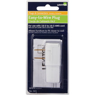 Leviton 15A 125V 2-Wire 2-Pole Easy Wire Cord Plug  White