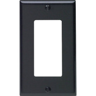 Leviton Decora 1-Gang Smooth Plastic Rocker Decorator Wall Plate  Black