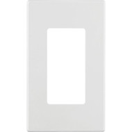 Leviton Decora Plus 1-Gang Poly Carbonate Screwless Decorator Wall Plate  White