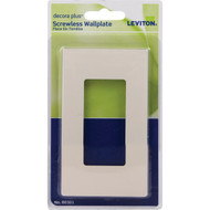 Leviton Decora Plus 1-Gang Poly Carbonate Screwless Decorator Wall Plate  Light Almond