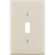 Leviton 1-Gang Plastic Oversized Toggle Switch Wall Plate  Light Almond