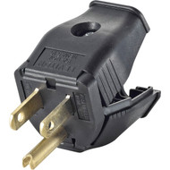 Leviton 15A 125V 3-Wire 2-Pole Clamp Tight Cord Plug  Black