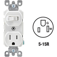 Leviton White 15A Commercial Grade Switch & Outlet