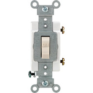 Leviton Commercial Grade 15 Amp Toggle Single Pole Switch  Light Almond