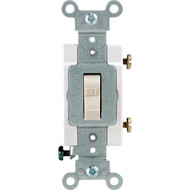 Leviton Commercial Grade 20 Amp Toggle Single Pole Switch  Light Almond