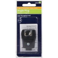 Leviton 15A 125V 2-Wire 2-Pole Angle Cord Plug  Black