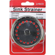 Lasco 3-1/8 In. Chrome Pronged Basket Strainer Stopper
