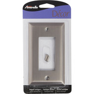 Amerelle 1-Gang Stamped Steel Rocker Decorator Wall Plate  Antique Nickel