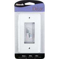 Amerelle 1-Gang Stamped Steel Rocker Decorator Wall Plate  White