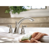 Moen Caldwell 2-Handle Lever Widespread Roman Bathtub Faucet  Spot Resist Brushed Nickel