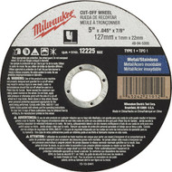Milwaukee Type 1 5 In. x 0.045 In. x 7/8 In. Metal/Stainless Cut-Off Wheel