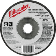 Milwaukee Type 1 6 In. x 0.045 In. x 7/8 In. Metal/Stainless Cut-Off Wheel