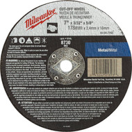 Milwaukee Type 1 7 In. x 3/32 In. x 5/8 In. Metal Cut-Off Wheel