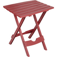 Adams Quik-Fold Merlot 15.25 In. x 17.38 In. Rectangle Resin Folding Side Table