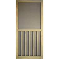 Snavely Kimberly Bay 36 In. W x 80 In. H x 1-1/8 In. Thick Stainable Natural ACQ Treated Solid Pine 5-Bar Screen Door