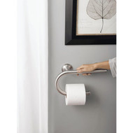Moen 8 In. Grab Bar with Toilet Paper Holder  Brushed Nickel