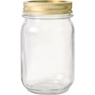 Anchor Hocking 1 Pt. Smooth-Sided Home Canning Jar w/Metal Lids & Bands (12-Count)