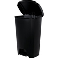 Hefty 13 Gal. Black Step-On Wastebasket