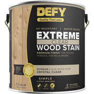 DEFY Extreme Transparent Exterior Wood Stain  Crystal Clear  1 Gal. Can