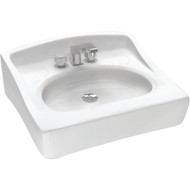 Cato Caribe Rectangle Wall Hung Bathroom Sink  White