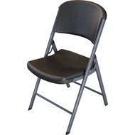 Lifetime Contoured Folding Chair  Black