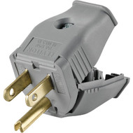 Leviton 15A 125V 3-Wire 2-Pole Clamp Tight Cord Plug  Gray