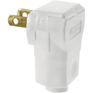 Leviton 15A 125V 2-Wire 2-Pole Angle Cord Plug  White
