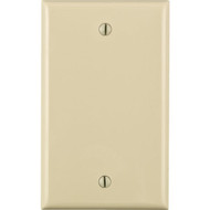 Leviton 1-Gang Standard Nylon Blank Wall Plate  Light Almond
