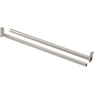 National 30 In. To 48 In. Adjustable Closet Rod  Satin Nickel