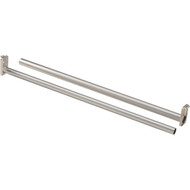 National 72 In. To 120 In. Adjustable Closet Rod  Satin Nickel