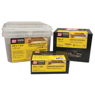 Grip-Rite #8 x 1-1/4 In. Flat Head Star Gold Construction Wood Screw (207 Ct.  1 Lb.)