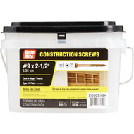 Grip-Rite #9 x 2-1/2 In. Flat Head Star Gold Construction Wood Screw (840 Ct.  10 Lb.)