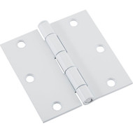National 3-1/2 In. Square White Door Hinge