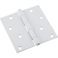 National 4 In. Square White Door Hinge