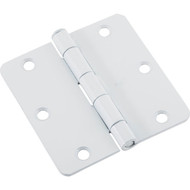 National 3-1/2 In. x 1/4 In. Radius White Door Hinge