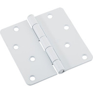 National 4 In. x 1/4 In. Radius White Door Hinge