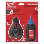 Milwaukee 100 Ft. Bold Line Chalk Line Reel and Chalk  Blue