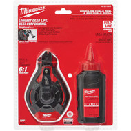 Milwaukee 100 Ft. Bold Chalk Line Reel and Chalk  Red