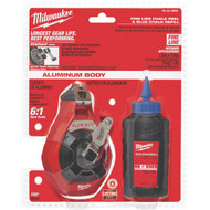 Milwaukee 100 Ft. Fine Chalk Line Reel and Chalk  Blue