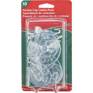 Adams 2 Large  4 Medium  4 Small Suction Cup with Metal Hook Combo Pack (10-Pack)
