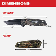 Milwaukee FASTBACK Camo 3 In. Folding Knife