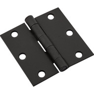National 3 In. Black Square Door Hinge