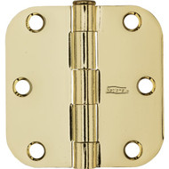 National 3 In. Polished Brass 5/8 In. Radius Door Hinge