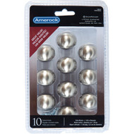 Amerock Everyday Heritage Oval Satin Nickel Cabinet Knob (10-Pack)
