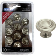 Amerock Inspirations 1.3125 In. Dia. Round Satin Nickel Cabinet Knob (10-Pack)