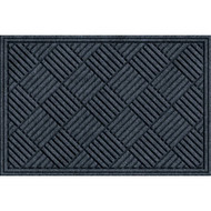 Apache Textures Smoke 24 In. x 36 In. Carpet/Recycled Rubber Door Mat
