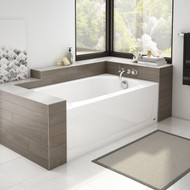 Bootz Kona 54 In. L x 30 In. W x 15-1/4 In. D Porcelain Enamel Alcove Right Drain Bathtub in White