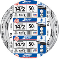Romex 50 Ft. 14/2 Solid White NMW/G Electrical Wire